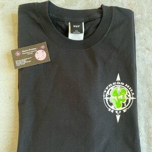 HUF Black and Green Cypress Hill Tee